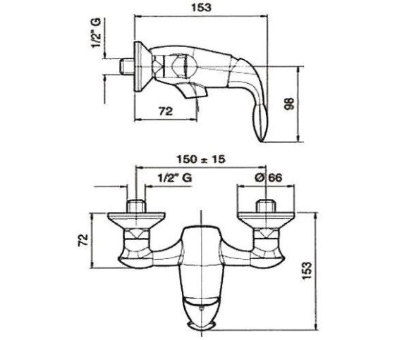 Cмеситель для душа Emmevi Trilly, однорычажный, синий (CBL51002)