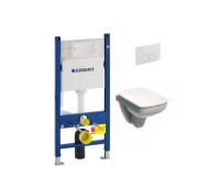 Комплект: Унітаз Kolo Nova Pro Rimfree + Інсталяція Geberit Duofix Delta + Кришка Soft-Close + Клавіша Delta 50 (M39018000+458.126.00.1+M30116000+115.135.11.1)
