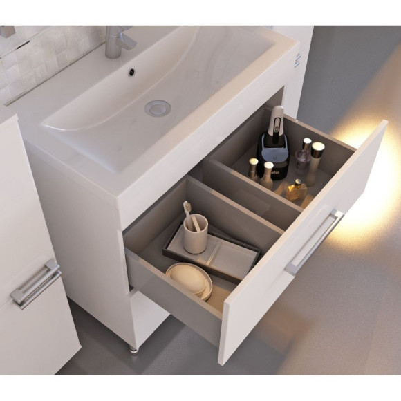Тумба с умывальником Juventa Vetro, 60 (VT-60WHITE)
