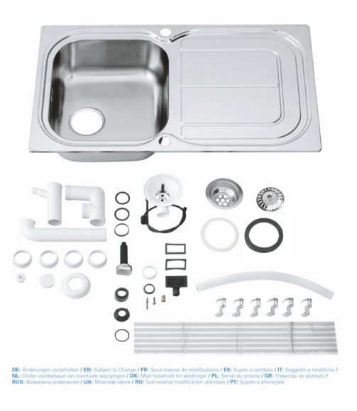 Кухонна мийка сталева Grohe K300, 86x50 (31563SD0)