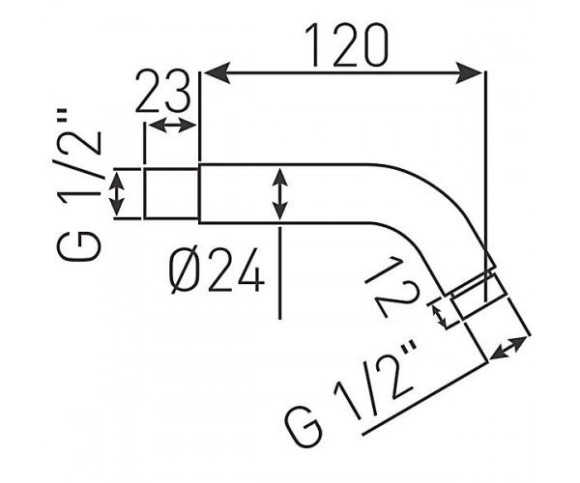 Кронштейн для верхнього душу Ferro Concealed (RN12)