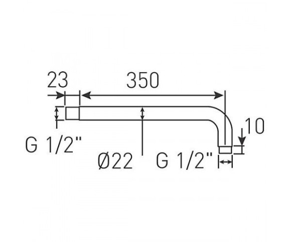 Кронштейн для верхнього душу Ferro Concealed (RN35)