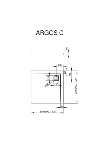 Душевой поддон Radaway Argos C, 80x80 (4AC88-01)