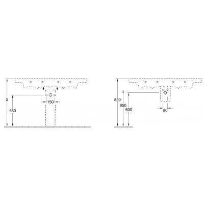 Умывальник подвесной Villeroy&Boch Subway 2.0, 130 (7176D001) Умывальник подвесной Villeroy&Boch Subway 2.0, 130 (7176D001)