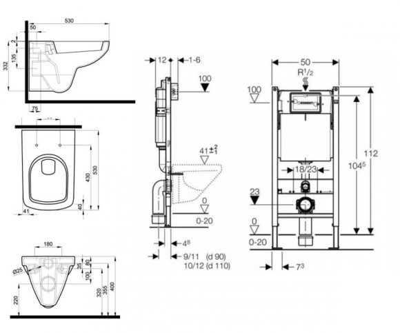 Комплект: Унитаз Kolo Nova Pro Rimfree + Инсталляция Geberit Duofix Delta + Крышка Soft-Close + Клавиша Delta 50 (M39018000+458.126.00.1+M30116000+115.135.46.1)