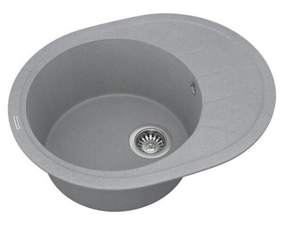 Кухонна мийка гранітна Vankor Sity, 61х50, сірий (SITY SMO 02.61 GRAY)