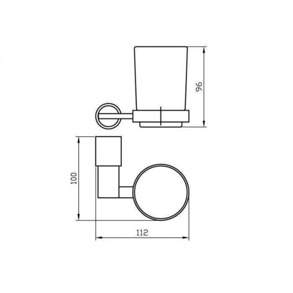 Склянка для зубних щіток Aqua Rodos Маттео 8821 (АР000040574)