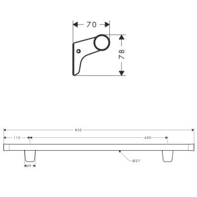 Тримач для рушників Axor Bouroullec (42660000)