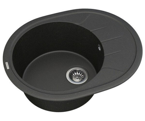 Кухонная мойка гранитная Vankor Sity, 61х50, черный (SITY SMO 02.61 BLACK)