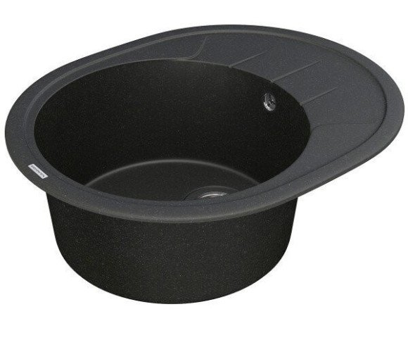 Кухонна мийка гранітна Vankor Sity, 61х50, чорний (SITY SMO 02.61 BLACK)