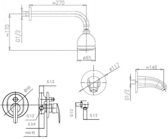 Душова система KFA Armatura Rubin (5690-410-00)