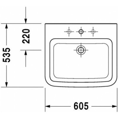 Умывальник напольный Duravit Esplanade, 61 (2622600000)