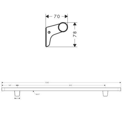 Тримач для рушників Axor Bouroullec (42680000)