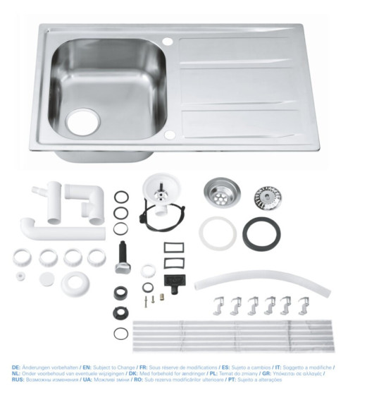 Кухонна мийка сталева Grohe K400, 86x50 (31566SD0)
