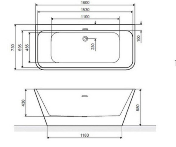 Ванна акриловая Excellent Lila, 160x73 (WAEX.LIL16WH)