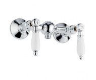 Змішувач для душу Emmevi Deco Ceramica, двовентильний, золото (OR121002)