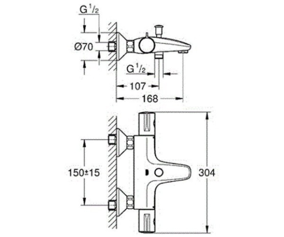 Термостат Grohe Grohtherm 800, хром (34567000)