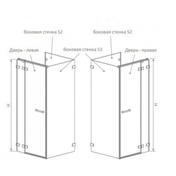 Душова кабіна Radaway Euphoria KDJ, ліва, 110x110 (383041-01L)