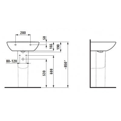 Умивальник підвісний Laufen Pro, 60 (H8189520001041)