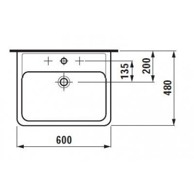 Умивальник підвісний Laufen Pro, 60 (H8189520001041)