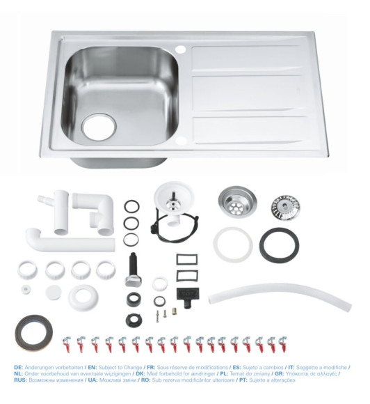 Кухонна мийка сталева Grohe K400, 87x51 (31568SD0)