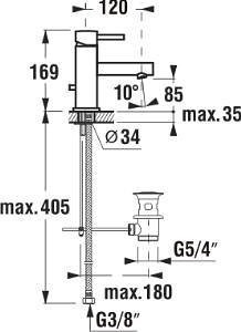 Cмеситель для умывальника Jika Mio, однорычажный, хром (H3117110040011) Cмеситель для умывальника Jika Mio, однорычажный, хром (H3117110040011)