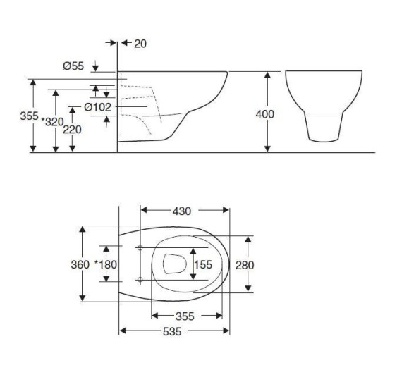 Унитаз подвесной Jacob Delafon Patio (E4187-00)