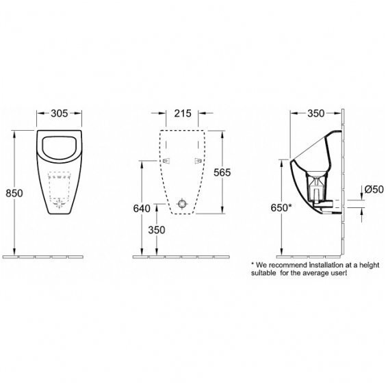 Пісуар Villeroy&Boch Subway AquaZero (751700R2)