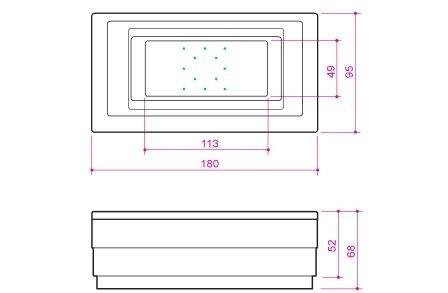 Ванна з гідромасажем Balteco Quadrum 2, 180х95 (QUADRUM2)