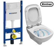 Комплект: Унитаз Kolo Style Rimfree + Инсталляция Geberit Duofix + Крышка Soft-Close (L23120000+458.126.00.1+L20112000)