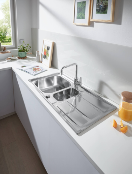 Кухонна мийка сталева Grohe K400, 97x50 (31567SD0)
