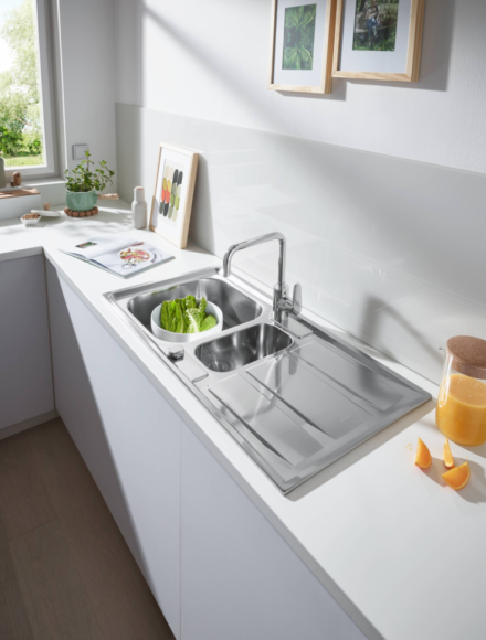 Кухонна мийка сталева Grohe K400, 97x50 (31567SD0)