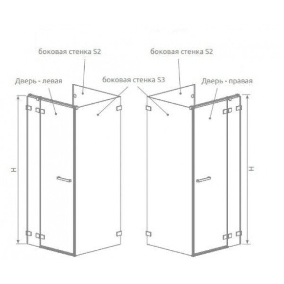 Душевая кабина Radaway Euphoria KDJ, левая, 90x90 (383044-01L) Душевая кабина Radaway Euphoria KDJ, левая, 90x90 (383044-01L)